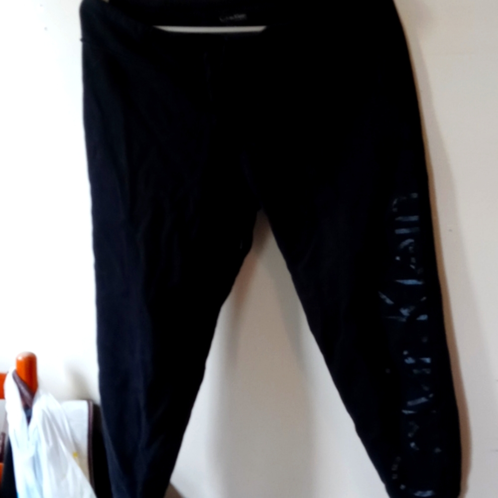 Black matching calvin klein logo joggers